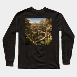 Hanging Gardens of Babylonia Long Sleeve T-Shirt